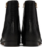 Gucci Black Lizard Chelsea Boots