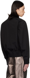 Ferragamo Black Water-Resistant Bomber Jacket
