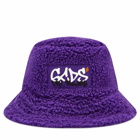 GCDS Women's Milano Fluffy Pile Bucket Hat in Purple