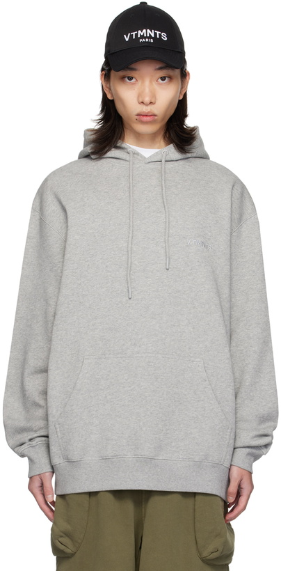 Photo: VTMNTS Gray Embroidered Hoodie