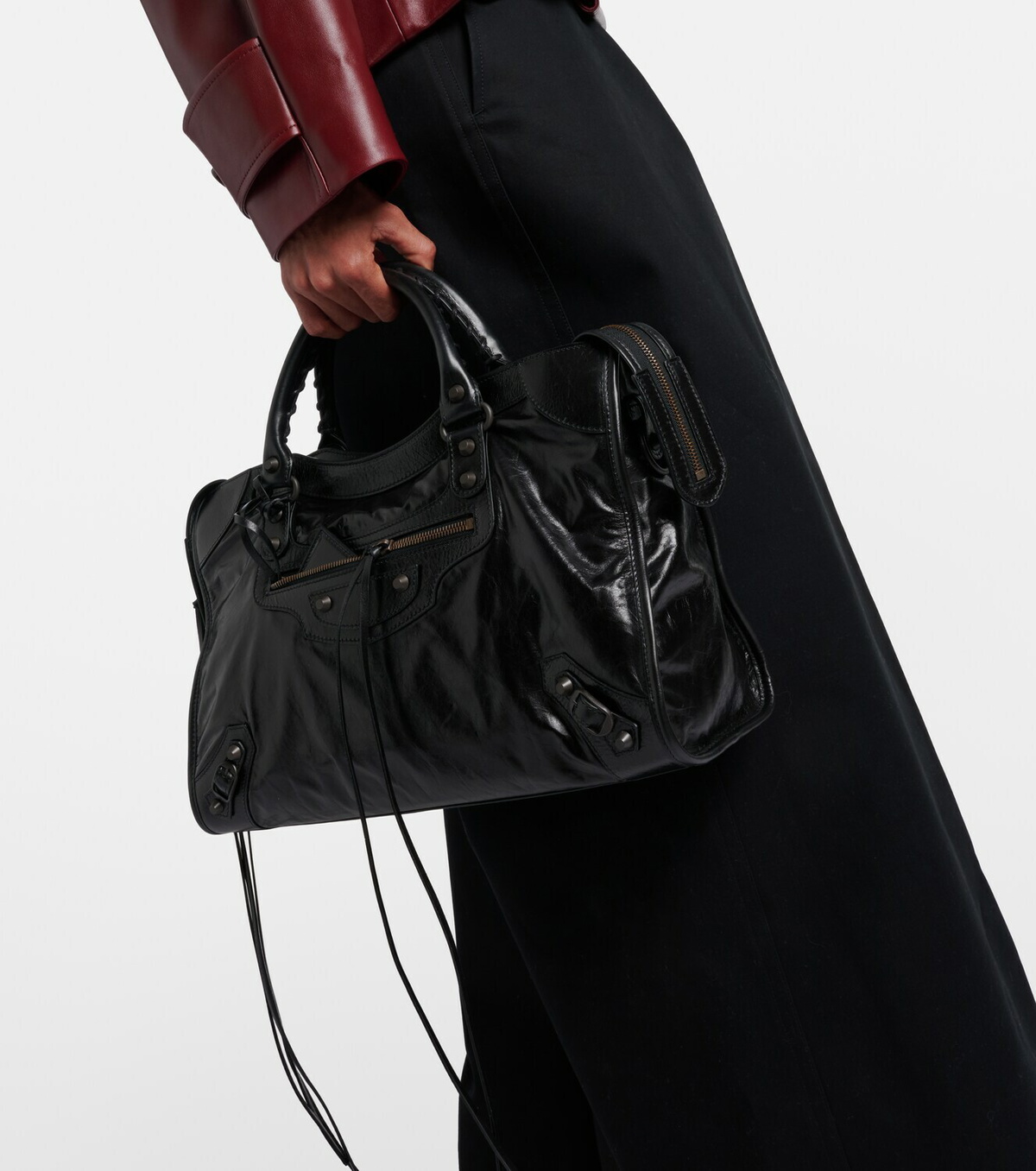 Balenciaga Le City Medium leather top-handle bag