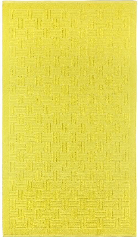 Photo: Bottega Veneta Yellow Intreccio Beach Towel