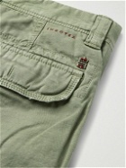 Incotex - Cotton and Linen-Blend Cargo Shorts - Green
