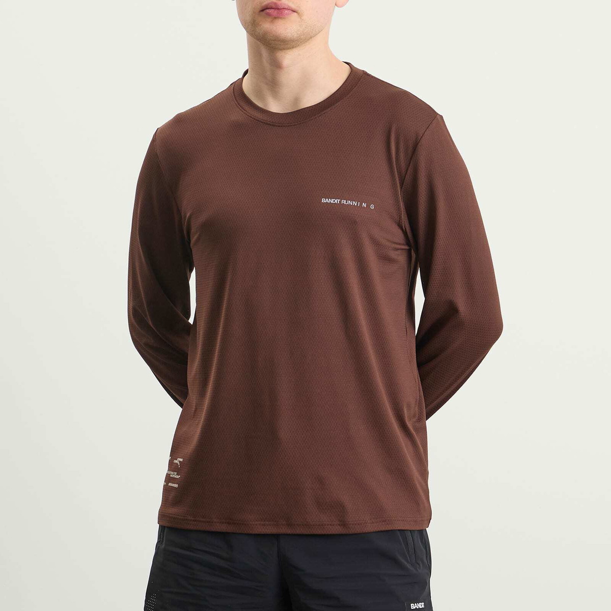 Bandit Men's MiroMesh Men's LS Performance T-Shirt in Cacao