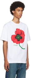 Kenzo White Poppy Short Sleeve T-Shirt