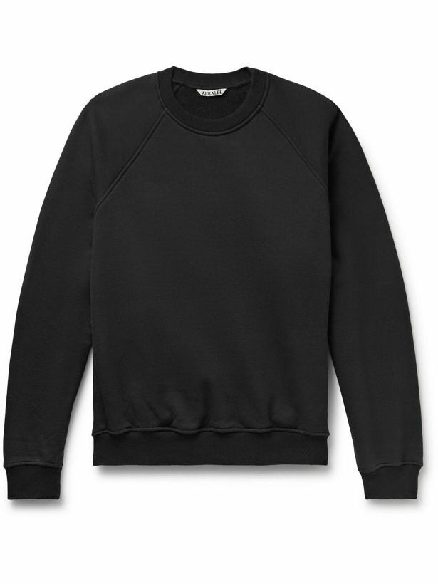 Photo: Auralee - Cotton-Jersey Sweatshirt - Black