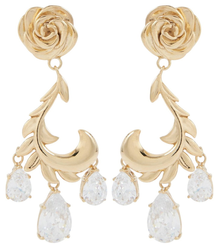 Photo: Magda Butrym Crystal-embellished gold-plated drop earrings