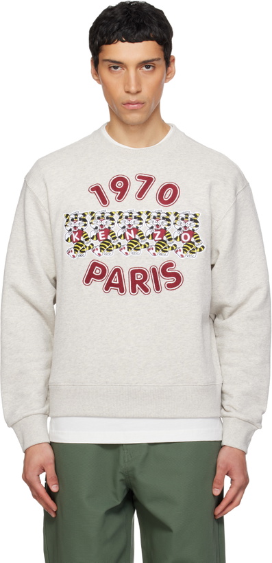 Photo: Kenzo Gray Kenzo Paris 'KENZO Wild Tiger' Embroidered Sweatshirt