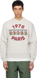 Kenzo Gray Kenzo Paris 'KENZO Wild Tiger' Embroidered Sweatshirt