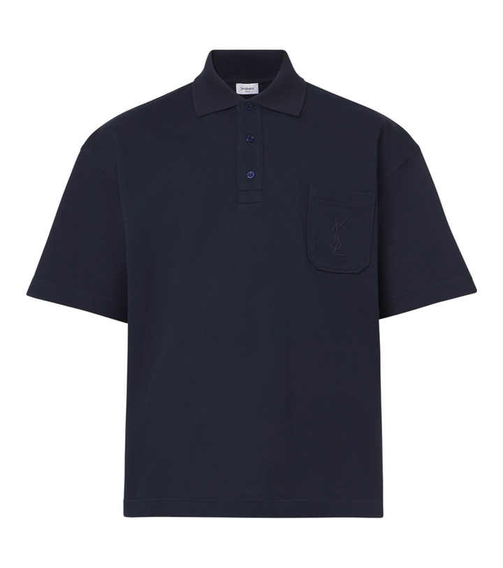 Photo: Saint Laurent Cassandre cotton polo shirt