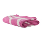 Tekla Pink and Off-White Mr. A Edition Wool Blanket