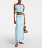 Melissa Odabash Alessia broderie anglaise cotton maxi skirt