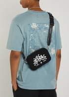 Amiri Bones Stacked Embroidered Canvas Camera bag - Black - One Size
