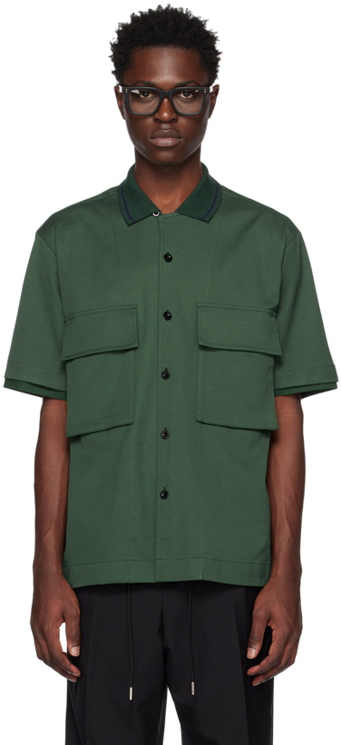 Photo: sacai Green Flap Pocket Shirt