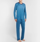 Zimmerli - Contrast-Trimmed Lyocell Pyjama Set - Men - Blue