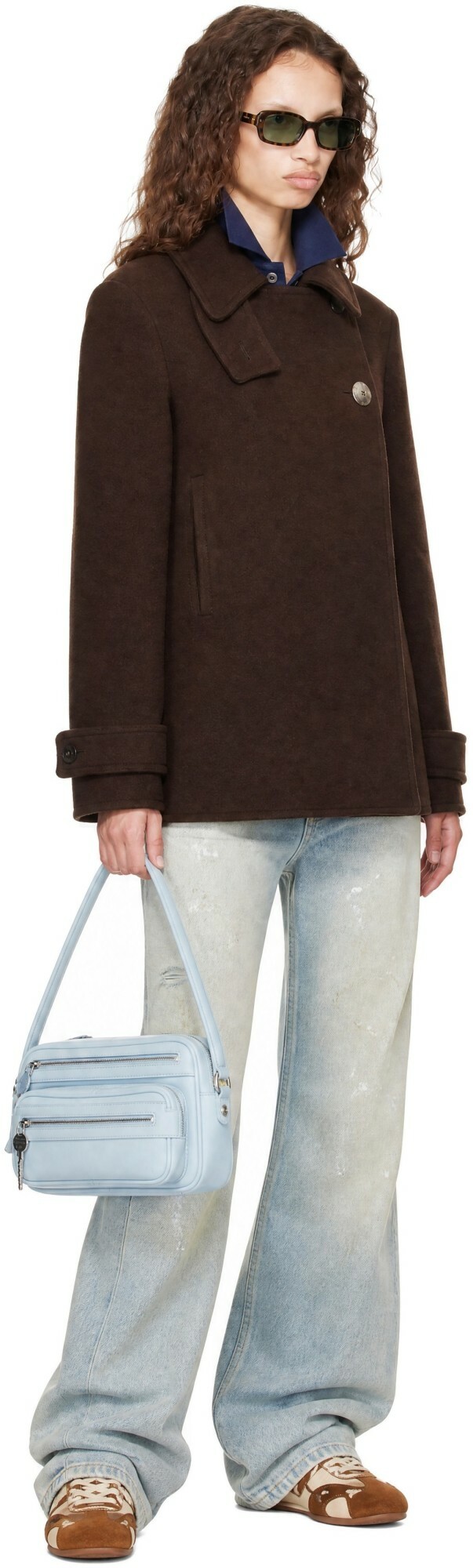 Acne Studios Brown Single-Breasted Wool Jacket