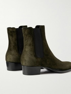 SAINT LAURENT - Wyatt Suede Chelsea Boots - Brown