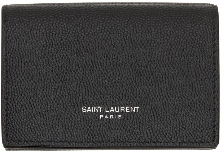 Photo: Saint Laurent Black Grained Tiny Wallet