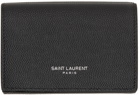 Saint Laurent Black Grained Tiny Wallet