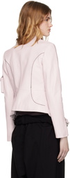 OPEN YY Pink Leather Radius Motor Jacket