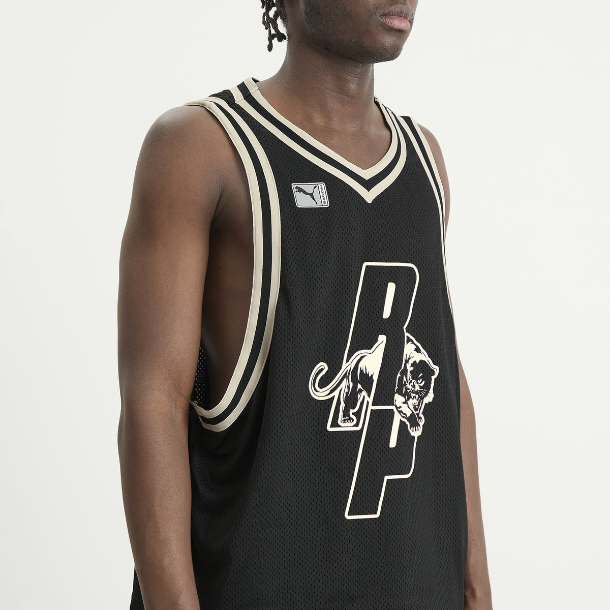 Puma Men's x Represent Graphic Jersey Top in Puma Men's Black