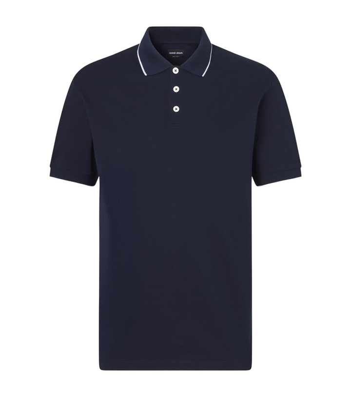 Photo: Giorgio Armani Cotton piqué polo shirt