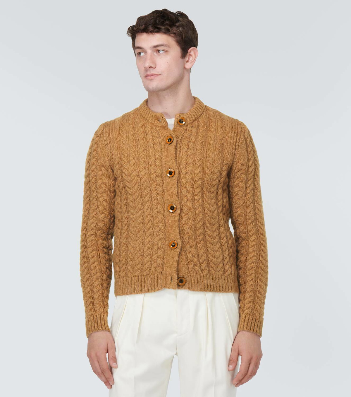 Wales Bonner Cable-knit mohair-blend cardigan Wales Bonner