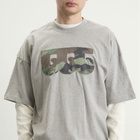 TTT MSW Men's TTT Wave Logo T-Shirt in Grey × Camo