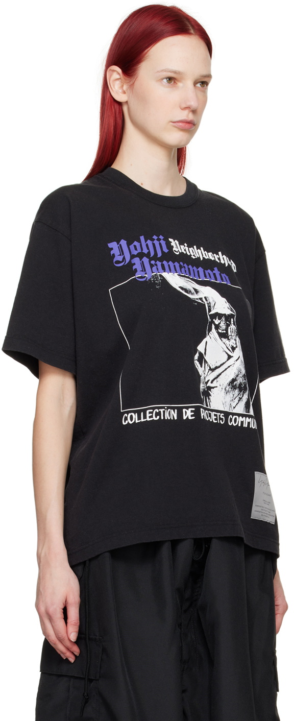 YOHJI YAMAMOTO Black NEIGHBORHOOD Edition T-Shirt