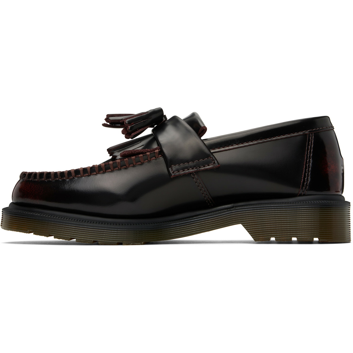 Dr. Martens Burgundy Adrian Arcadia Leather Tassel Loafers