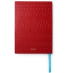 Montblanc - #146 Debossed Leather Notebook - Red