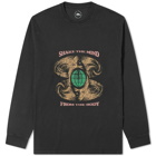 Magic Castles Men's Long Sleeve Shake Your Mind T-Shirt in Vintage Black