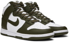 Nike White & Khaki Dunk High Retro Sneakers