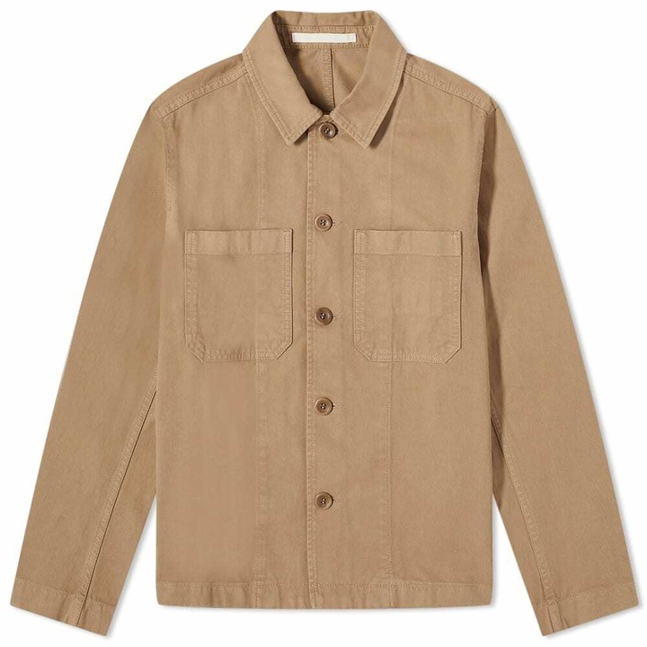 Photo: Norse Projects Men's Tyge Broken Twill Chore Jacket in Utility Khaki