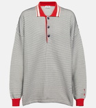 The Upside Wonder Knit striped cotton polo top