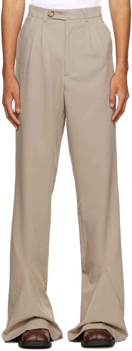 Luar Beige Flared Trousers