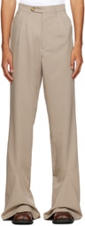 Luar Beige Flared Trousers