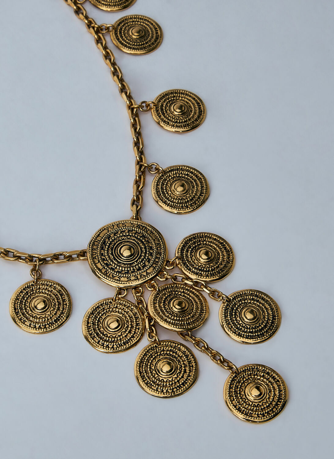 Saint Laurent Metal Charm Necklace