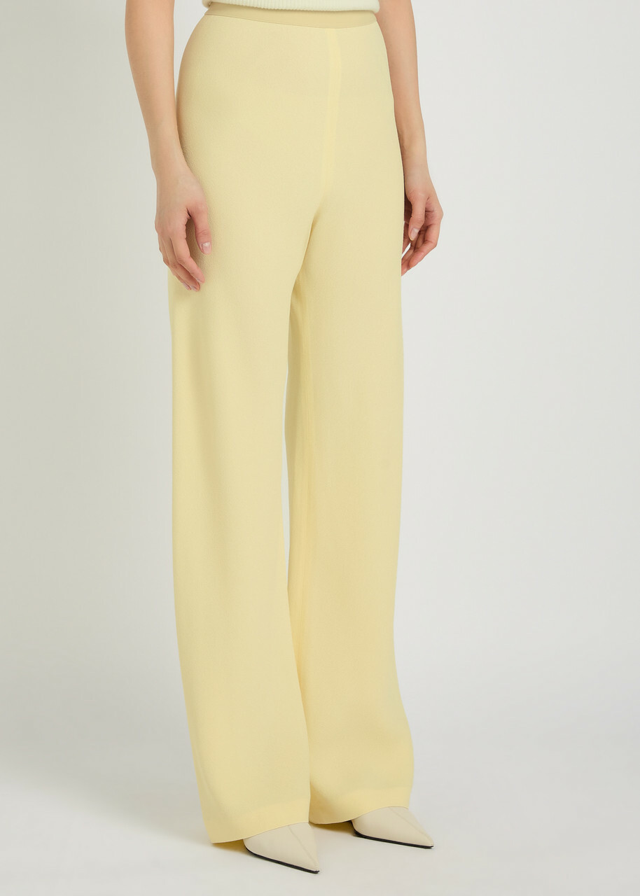 Wardrobe.nyc Straight-leg Crepe Trousers Yellow
