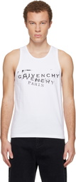 Givenchy White 'GIVENCHY' Stamp Print Tank Top