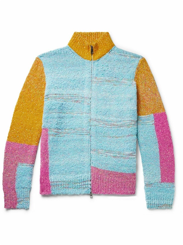Photo: Loewe - Colour-Block Knitted Cardigan - Multi