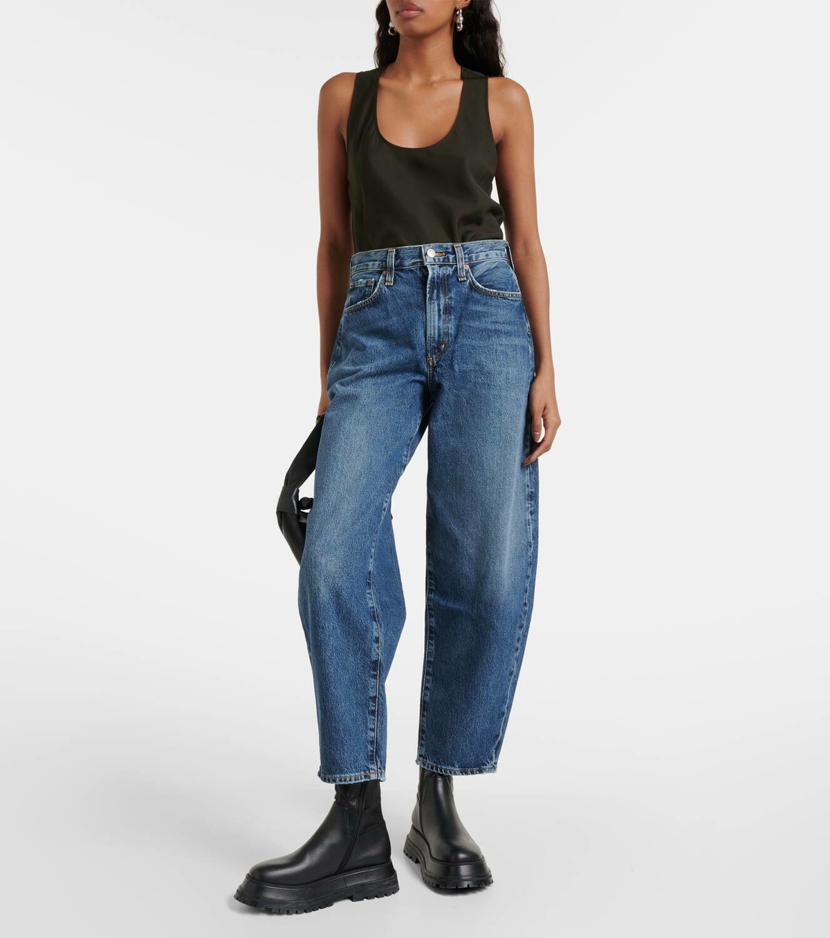 ボトムスその他 AGOLDE Dark blue denim balloon jeans AGOLDE Balloon high-rise barrel-leg jeans | NET-A-PORTER