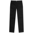 C.P. Company Men's Stretch Sateen Cargo Pants in Black