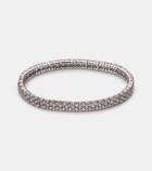 Shay Jewelry Diamond Mesh Stretch 18kt white gold bracelet with diamonds