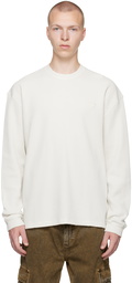 GUESS USA Off-White Waffle Long Sleeve T-Shirt