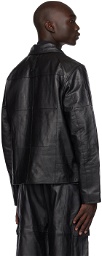 Deadwood Black Bruno Patch Leather Jacket