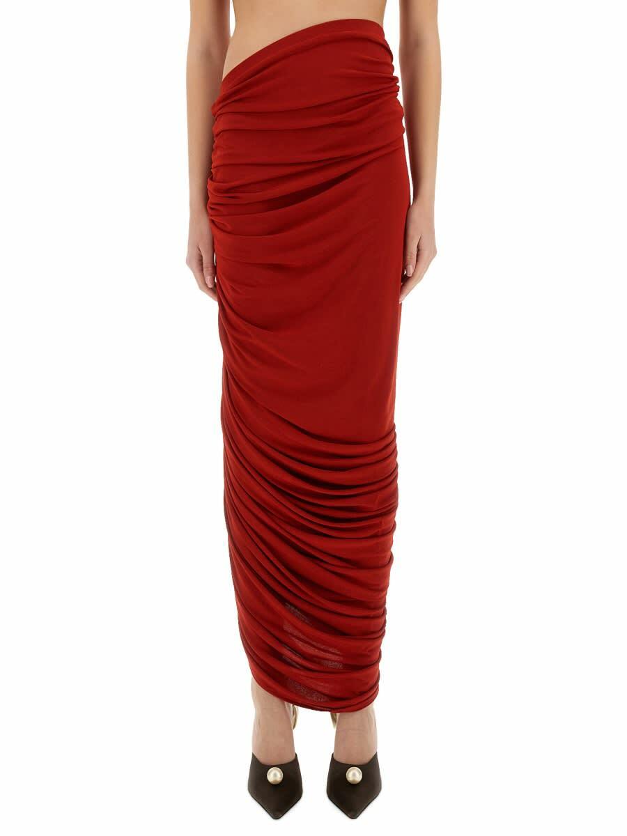 スカート MAGDA BUTRYM Burgundy stretch viscose blend skirt Burgundy stretch viscose blend skirt – G&B