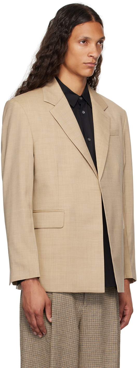 Peter Do Tan Padded Shoulder Blazer