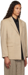 Peter Do Tan Padded Shoulder Blazer