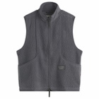 Pas Normal Studios Men's Off-Race Pile Fleece Vest in Steel